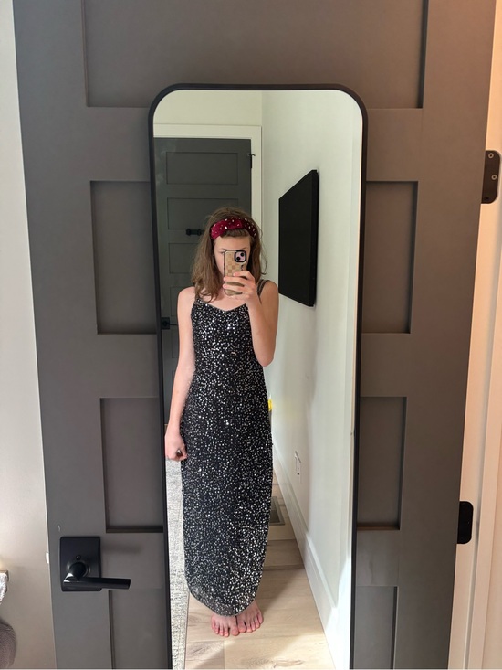 Dresses & Skirts - Black Sequin Slip Dress - Elegant Evening Dress
